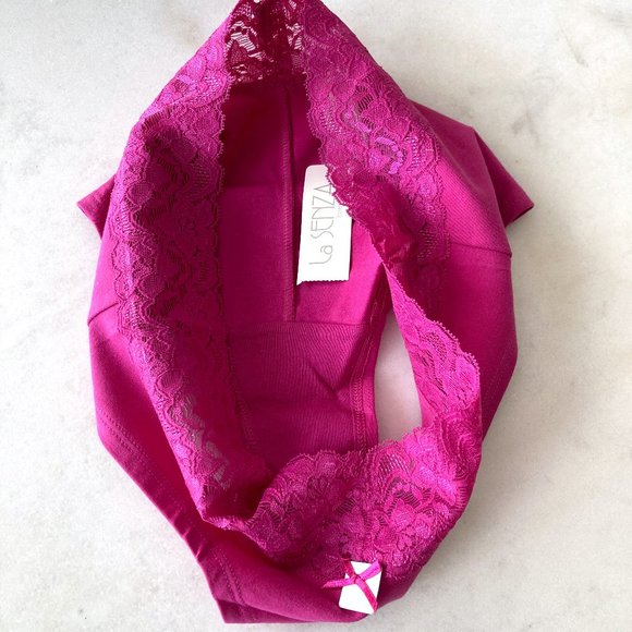 3/$36 - NWT! New La Senza lace top pink panty / underwear with tiny bow - Picture 3 of 4
